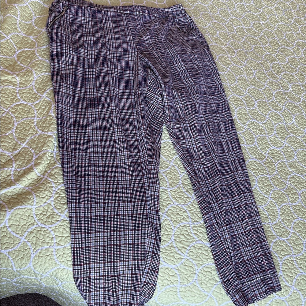 Maurices Women's Plaid Pants - Black and Gray